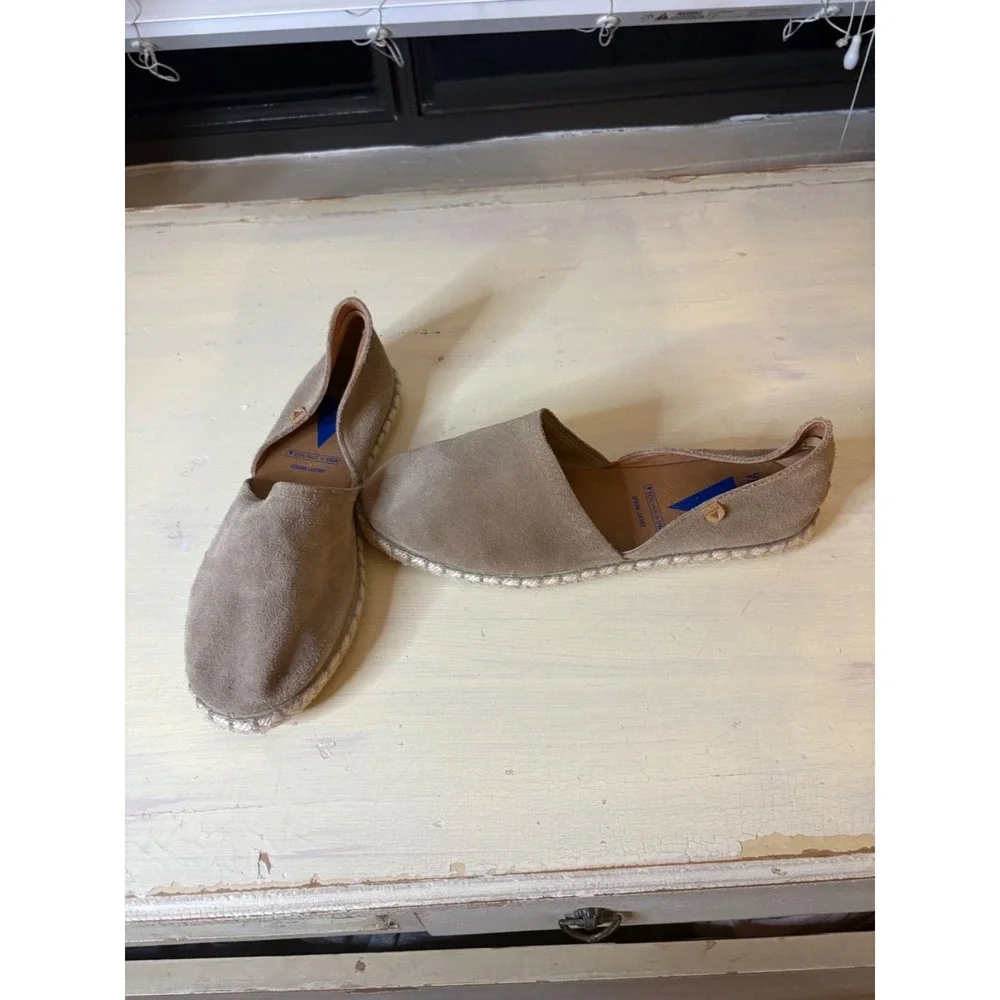 Verbenas‎ Suede Slingback D'Orsay Espadrilles EU 41 Taupe Made in Spain - Picture 3 of 7